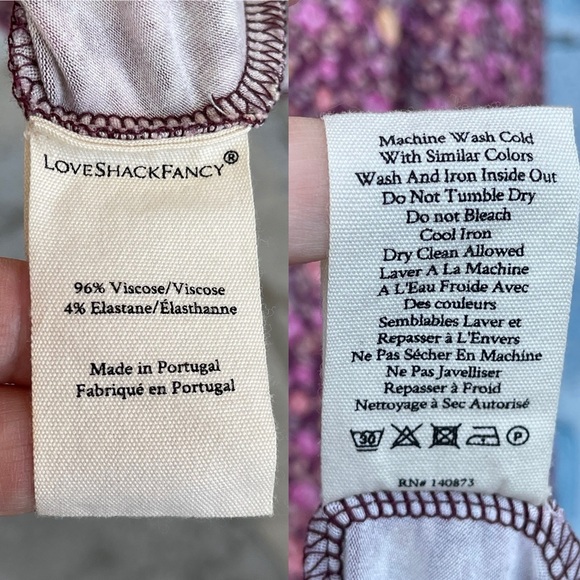 LOVESHACKFANCY Poeta Dress in Cherry Wine dress XS - Picture 12 of 15